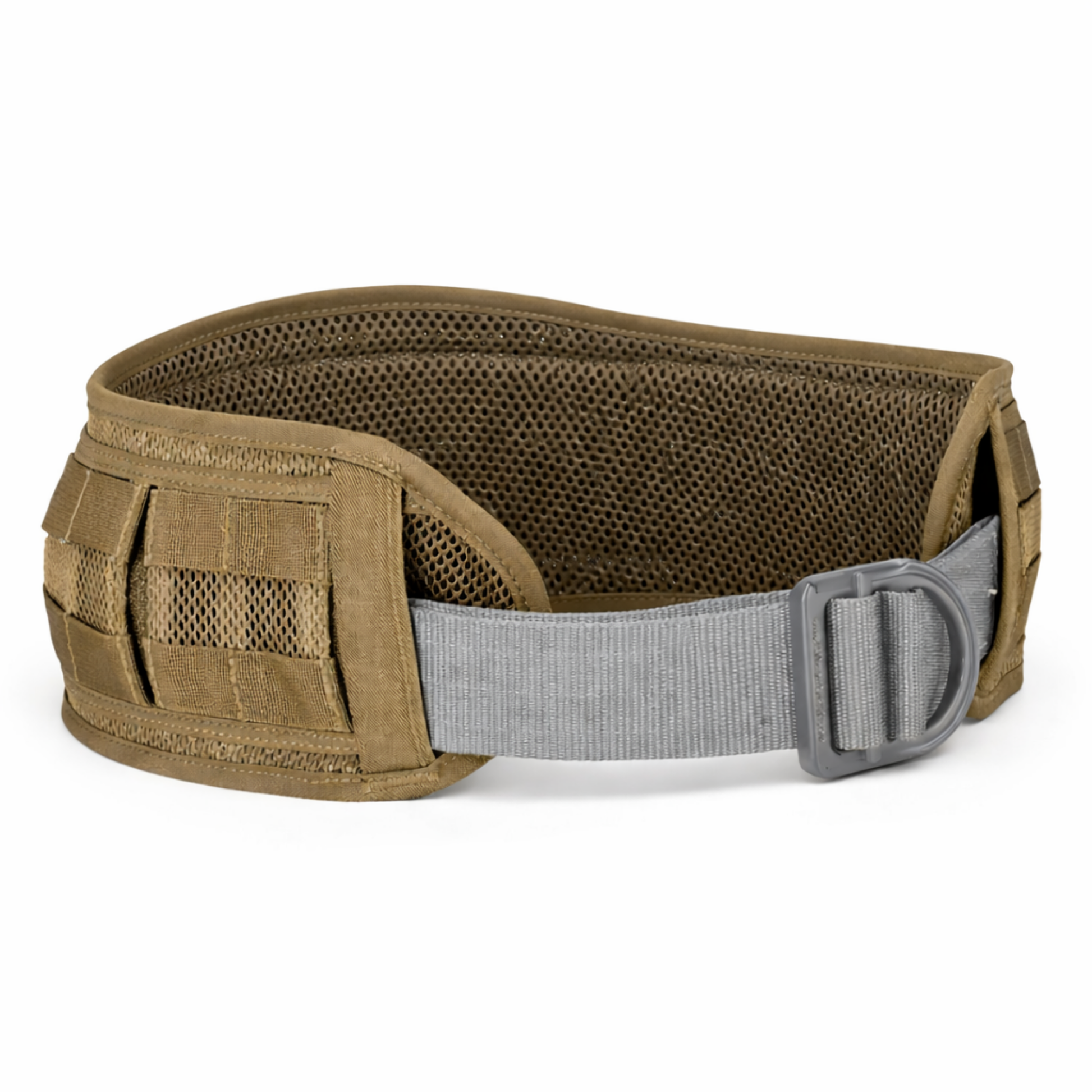 Modular load bearing battle belt with MOLLE system and ergonomic design
