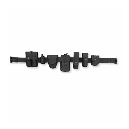 modular tactical duty belt configured with multiple utility pouches for professional duty use
