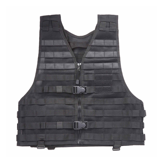 LBE style tactical vest front view with breathable mesh and MOLLE webbing