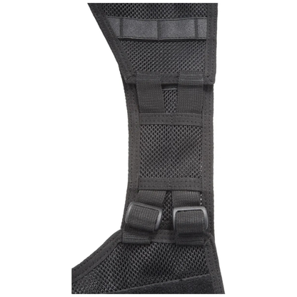 LBE style tactical vest shoulder strap detail with adjustable hardware

